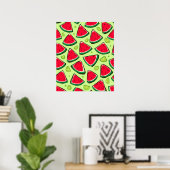Wassermelonen-Scheiben-Party | Lustiges Sommerfruc Poster (Heimbüro)