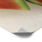 Wassermelonen-Scheiben Poster (Ecke)