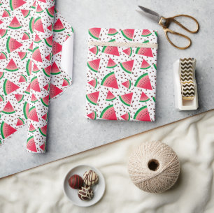 Wassermelonen Scheiben Samen Cooles Fruchtmuster Geschenkpapier