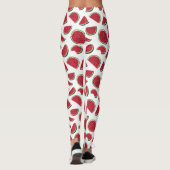 Wassermelonen-Scheiben Sommer Muster Leggings (Rückseite)
