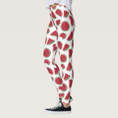 Wassermelonen-Scheiben Sommer Muster Leggings (Links)