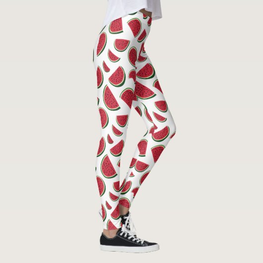 Wassermelonen-Scheiben Sommer Muster Leggings (Rechts)