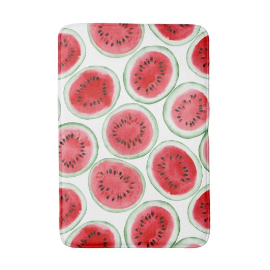 Wassermelonen-Schnittmuster Badematte (Vorderseite Vertikal)