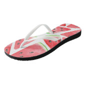 Wassermelonen-Schnittmuster Badesandalen (Schrägansicht)