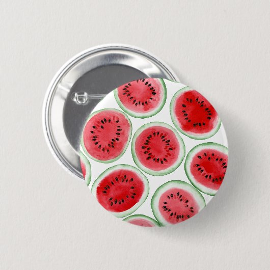 Wassermelonen-Schnittmuster Button (Vorne & Hinten)
