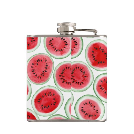 Wassermelonen-Schnittmuster Flachmann (Rückseite)