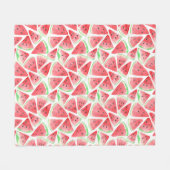 Wassermelonen-Schnittmuster Fleecedecke (Vorderseite (Horizontal))