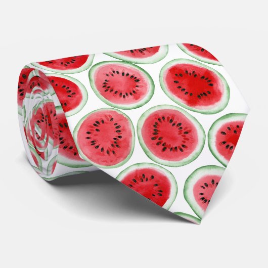 Wassermelonen-Schnittmuster Krawatte (Gerollt)