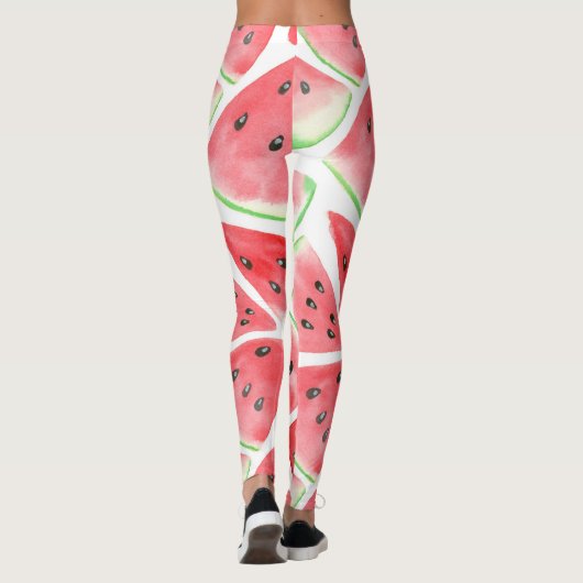 Wassermelonen-Schnittmuster Leggings (Rückseite)