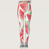 Wassermelonen-Schnittmuster Leggings (Vorderseite)