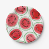 Wassermelonen-Schnittmuster Pappteller (Vorderseite)