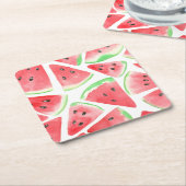 Wassermelonen-Schnittmuster Rechteckiger Pappuntersetzer (angewinkelt)