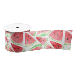Wassermelonen-Schnittmuster Satinband