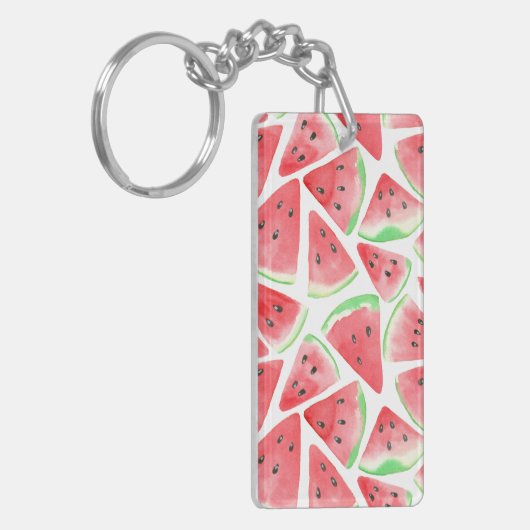 Wassermelonen-Schnittmuster Schlüsselanhänger (Vorderseite links)