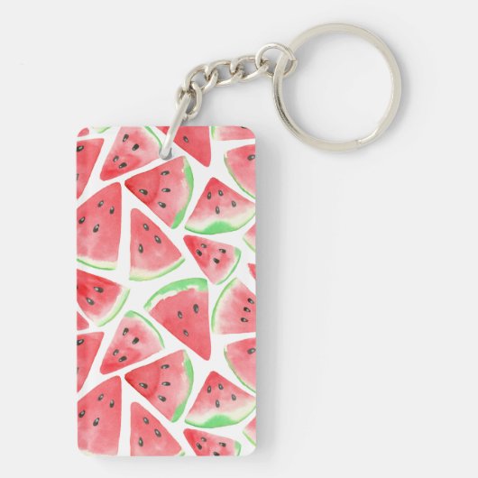 Wassermelonen-Schnittmuster Schlüsselanhänger (Rückseite)