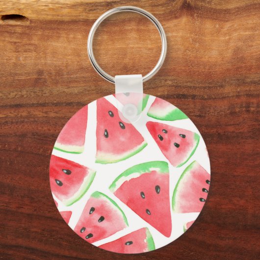 Wassermelonen-Schnittmuster Schlüsselanhänger (Vorderseite)