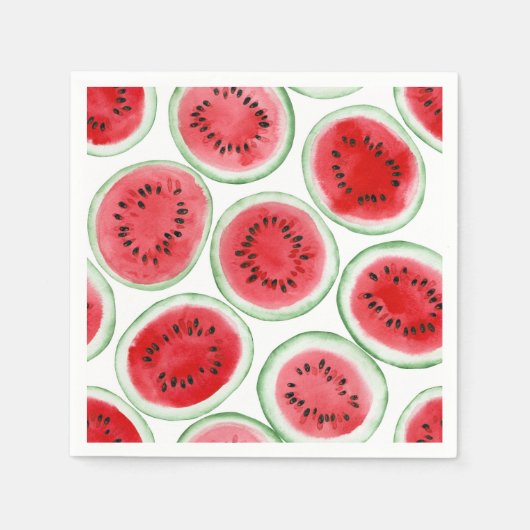 Wassermelonen-Schnittmuster Serviette (Vorderseite)