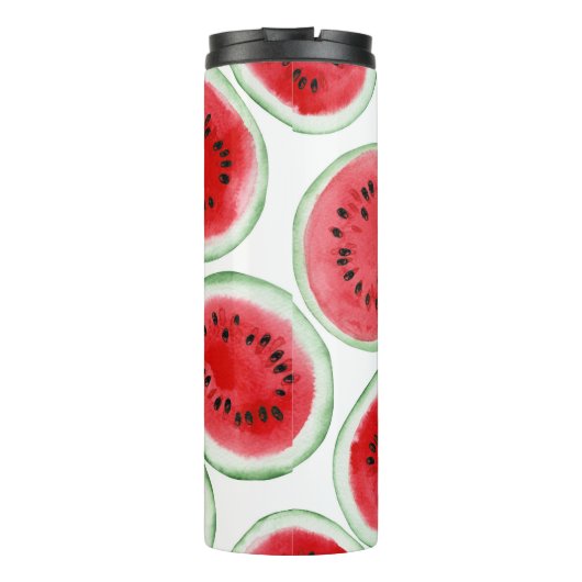 Wassermelonen-Schnittmuster Thermosbecher (Rückseite)