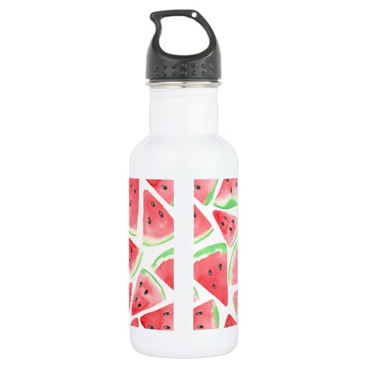 Wassermelonen-Schnittmuster Trinkflasche (Rückseite)