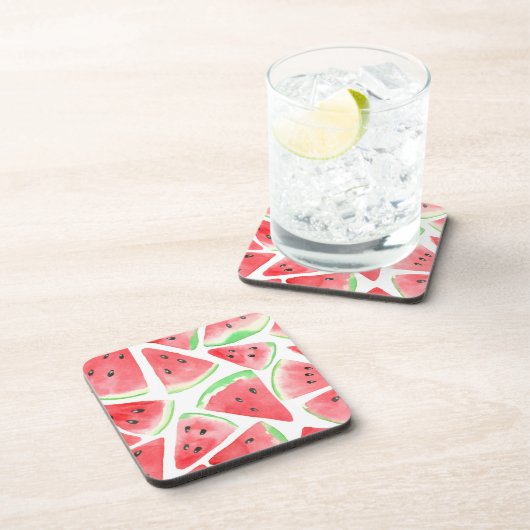 Wassermelonen-Schnittmuster Untersetzer (Rechte Seite)