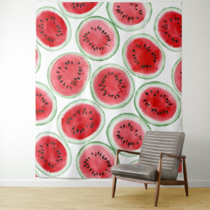 Wassermelonen-Schnittmuster Wandteppich