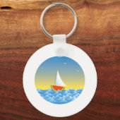 Wassermelonen Segelboot Schlüsselanhänger (Rückseite)