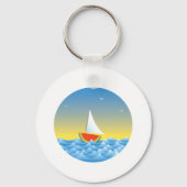 Wassermelonen Segelboot Schlüsselanhänger (Rückseite)