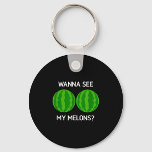 Wassermelonen, seht meine Melonen, lustig, Witze, Schlüsselanhänger