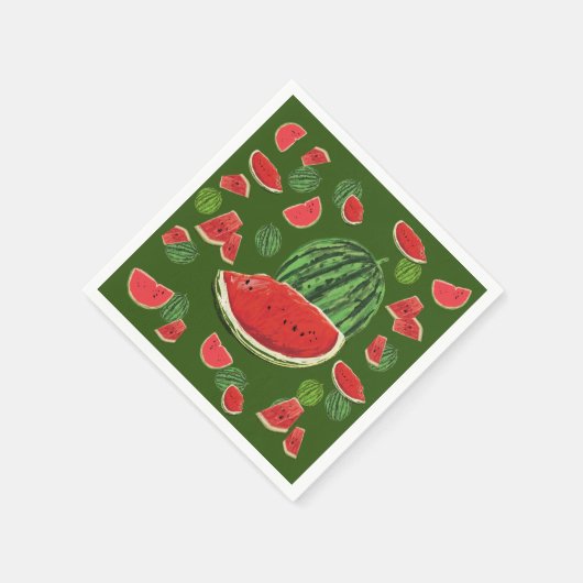 Wassermelonen Serviette (Ecke)