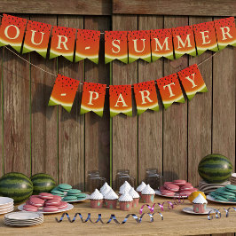 Wassermelonen Slices Personalisiert Sommer Party Wimpelkette