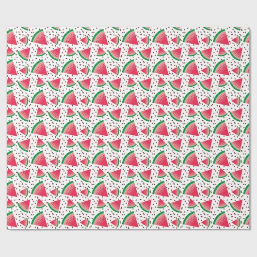 Wassermelonen Slices Seeds Cooles Fruchtmuster Geschenkpapier (Flach)