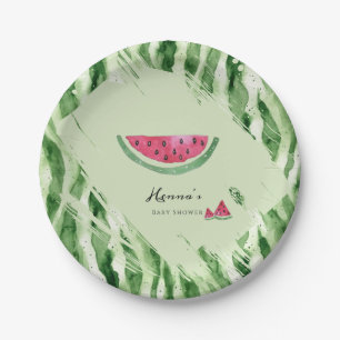 Wassermelonen-Sommer-Baby-Party  Pappteller