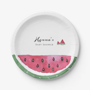 Wassermelonen-Sommer-Baby-Party  Pappteller