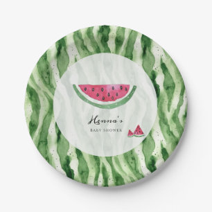 Wassermelonen-Sommer-Baby-Party  Pappteller