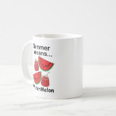 Wassermelonen Sommer bedeutet Wassermelonen Frucht Kaffeetasse (Vorderseite Links)
