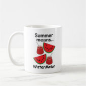 Wassermelonen Sommer bedeutet Wassermelonen Frucht Kaffeetasse (Links)