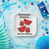 Wassermelonen-Sommer bedeutet Wassermelonen-Frucht Pappteller (Party)