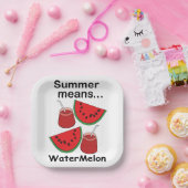 Wassermelonen-Sommer bedeutet Wassermelonen-Frucht Pappteller (Party)