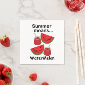 Wassermelonen-Sommer bedeutet Wassermelonen-Frucht Serviette (Beispiel)