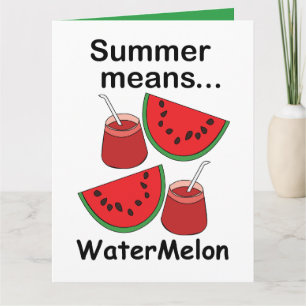 Wassermelonen Sommer Bedeutet Wassermelonen Obstpa Karte