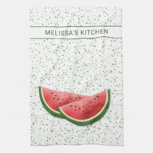 Wassermelonen-Sommer-Fruchtscheiben mit individuel Geschirrtuch