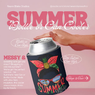 Wassermelonen Sommer Vibes Dose oder Flaschenkühle Dosenkühler