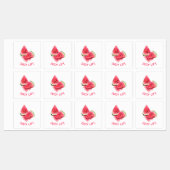 Wassermelonen-Sticker - Benutzerdefinierter Text Etiketten (Blatt)