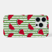 Wassermelonen-Streifen-Nahtloses Muster iPhone Hülle (Rückseite (Horizontal))