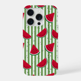 Wassermelonen-Streifen-Nahtloses Muster iPhone 15 Pro Hülle