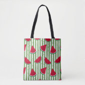 Wassermelonen-Streifen-Nahtloses Muster Tasche (Vorderseite)