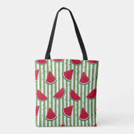 Wassermelonen-Streifen-Nahtloses Muster Tasche
