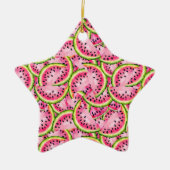 Wassermelonen-Überraschungsornament Keramik Ornament (Vorne)
