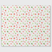Wassermelonen- und Granatapfelmuster Geschenkpapier (Flach)