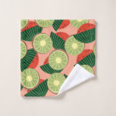 Wassermelonen und Kiwis Badhandtuch Set (Waschlappen)
